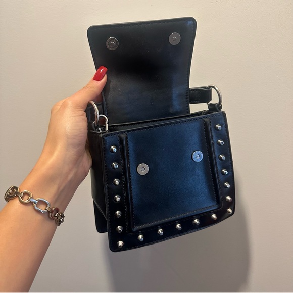 Zara Black Studded Crossbody Bag - Picture 5 of 5